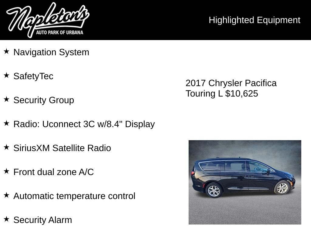 Used 2017 Chrysler Pacifica Touring L Van