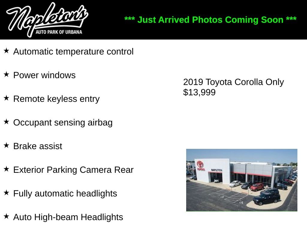Used 2019 Toyota Corolla LE Sedan