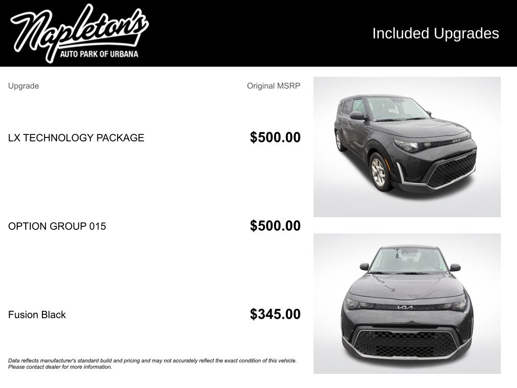 Used 2023 Kia Soul LX with VIN KNDJ23AU4P7876170 for sale in Urbana, IL