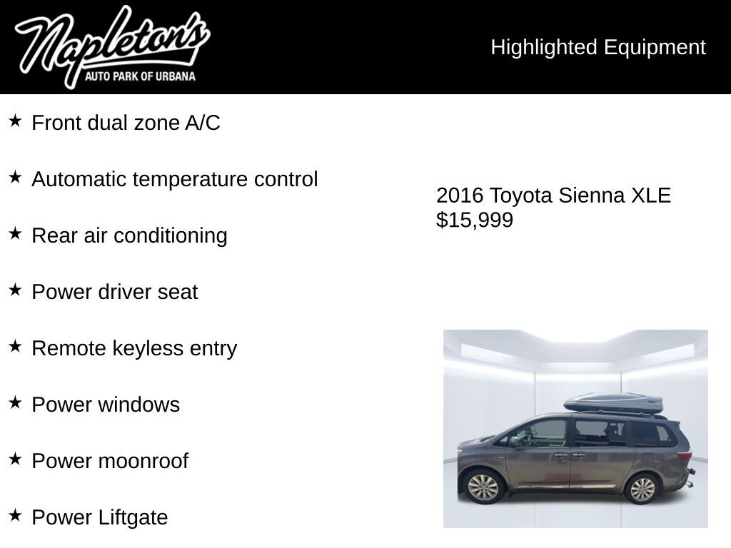 Used 2016 Toyota Sienna XLE Van