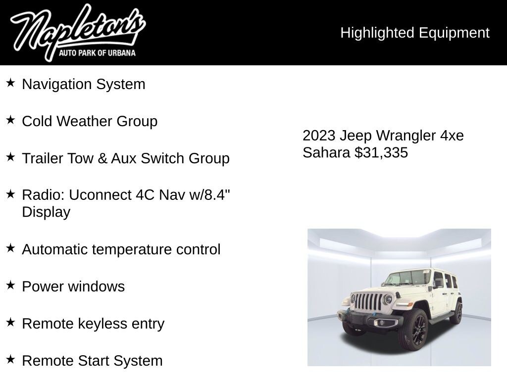 Used 2023 Jeep Wrangler Sahara 4xe SUV