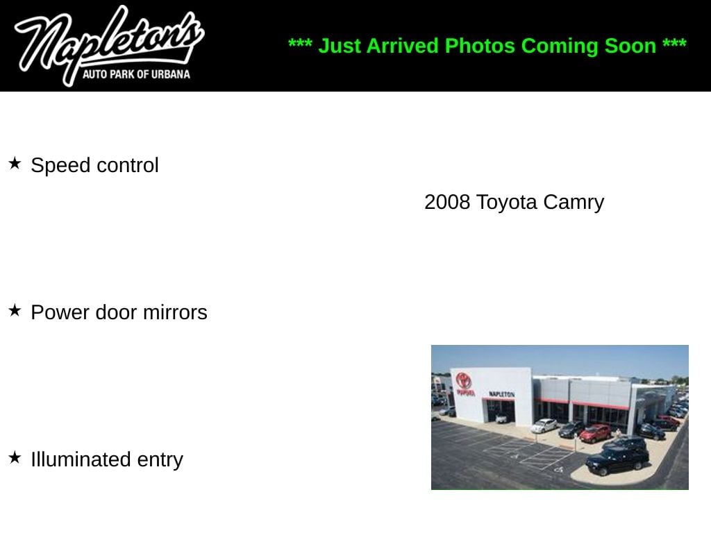 Used 2008 Toyota Camry LE Sedan