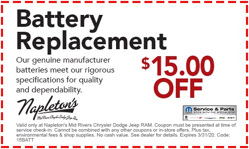 Service Specials Amp Coupons Napleton S Mid Rivers