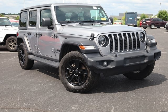 Used 2021 Jeep Wrangler Unlimited Altitude with VIN 1C4HJXDN4MW648992 for sale in Saint Peters, MO