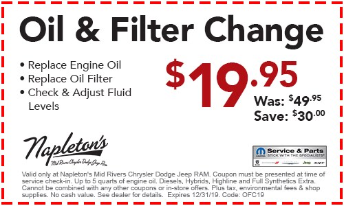 Service Specials Amp Coupons Napleton S Mid Rivers