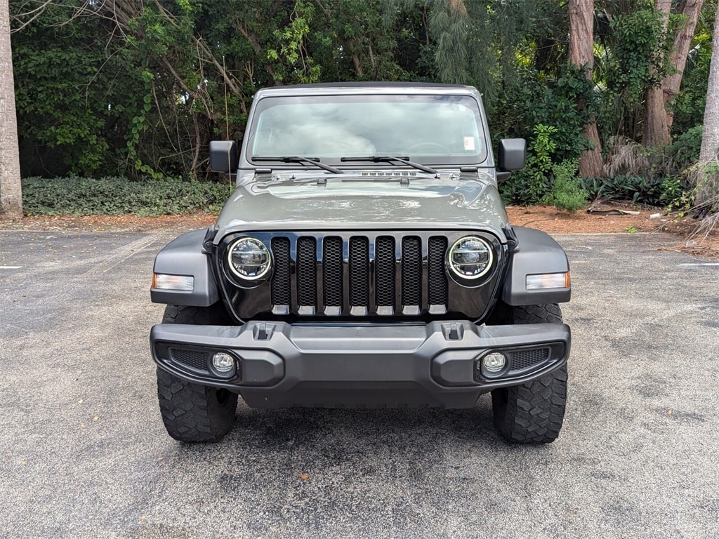 Used 2021 Jeep Wrangler Unlimited Willys with VIN 1C4HJXDN3MW663757 for sale in Lake Park, FL