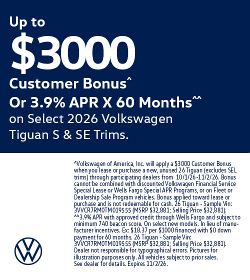 VW Incentives October
