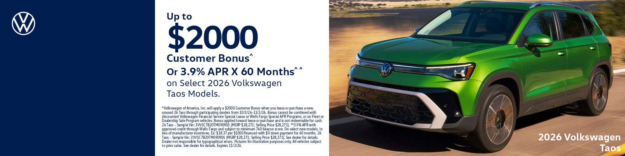 VW Incentives October