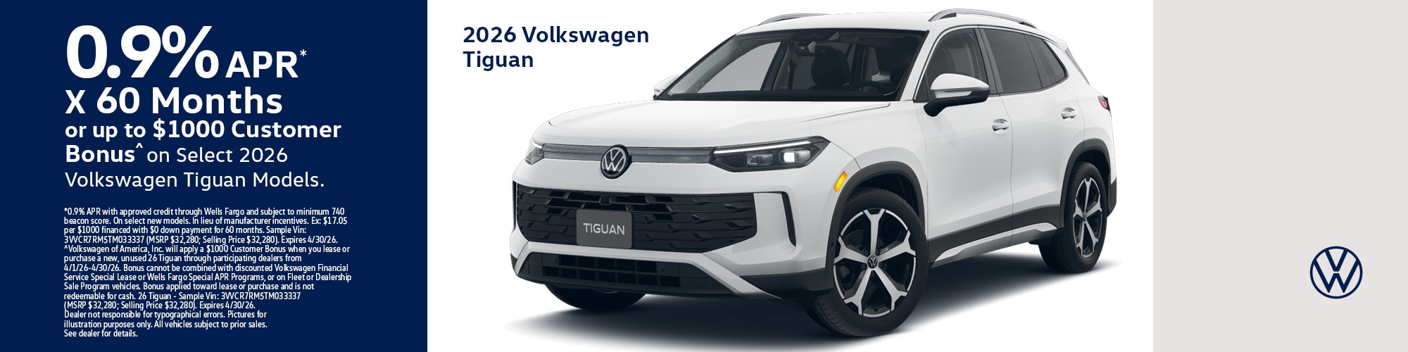 VW Incentives April