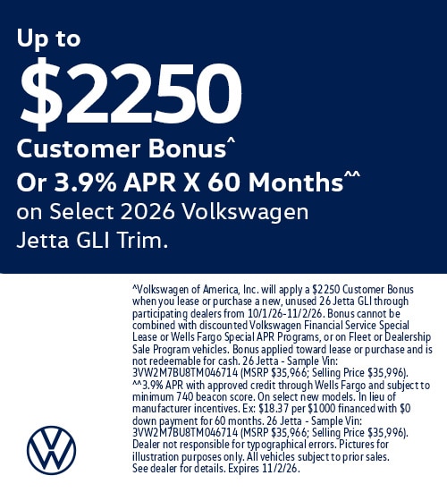 VW Incentives October