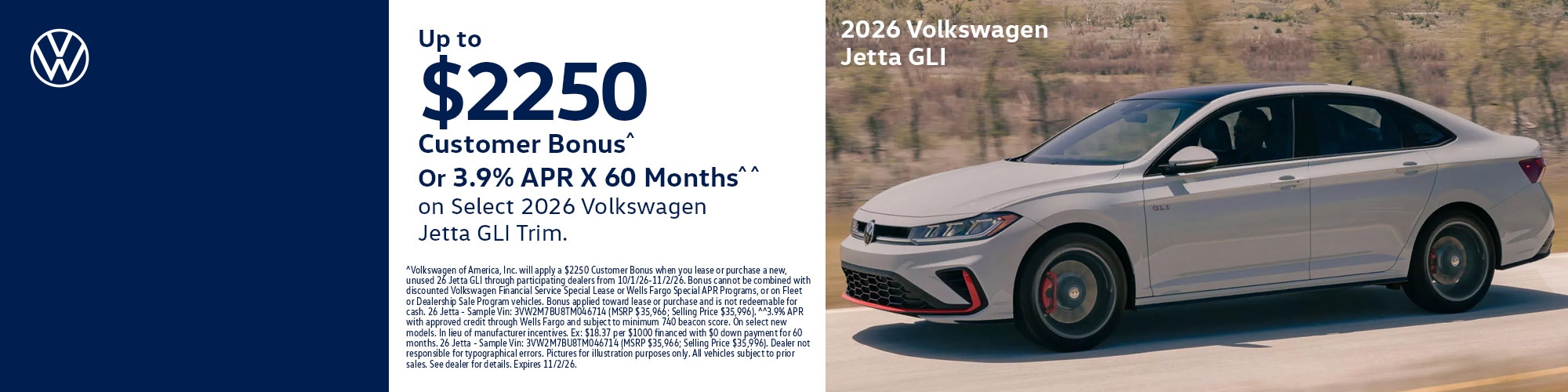 VW Incentives October