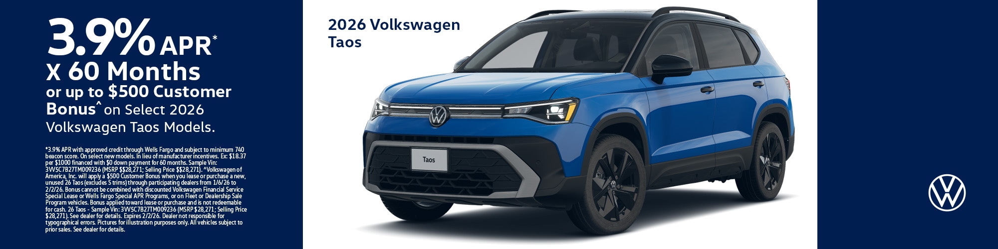 VW Incentives January