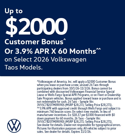 VW Incentives October