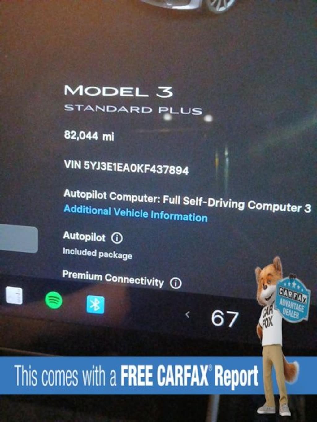 Used 2019 Tesla Model 3 Standard Range Plus Sedan