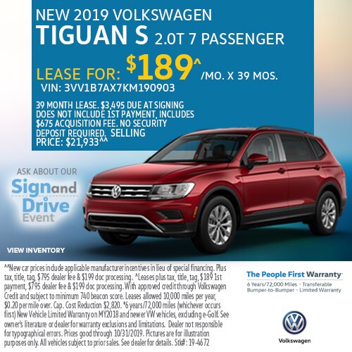 Volkswagen Lease deals in Sanford Orlando VW
