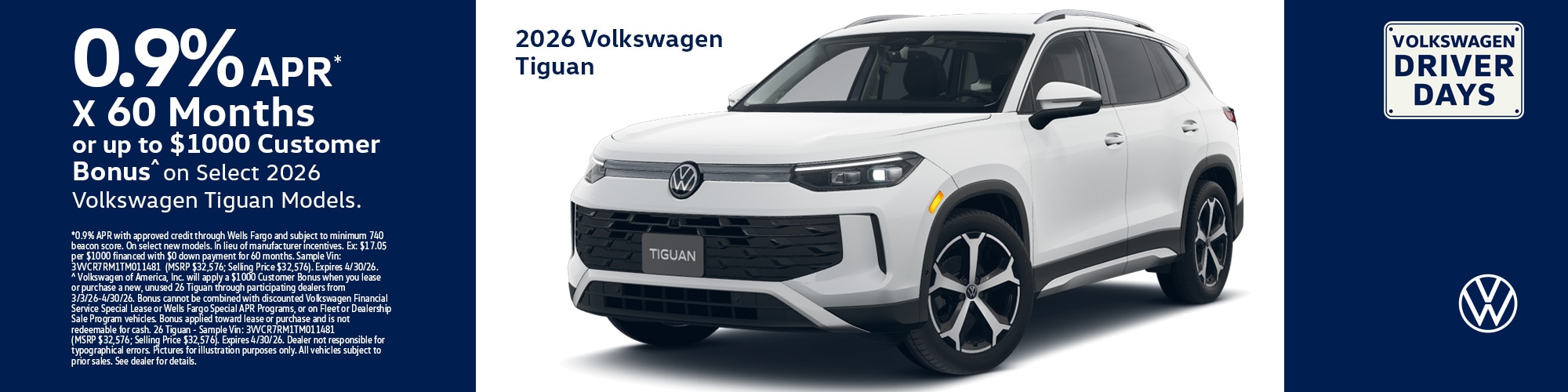 VW Incentives March