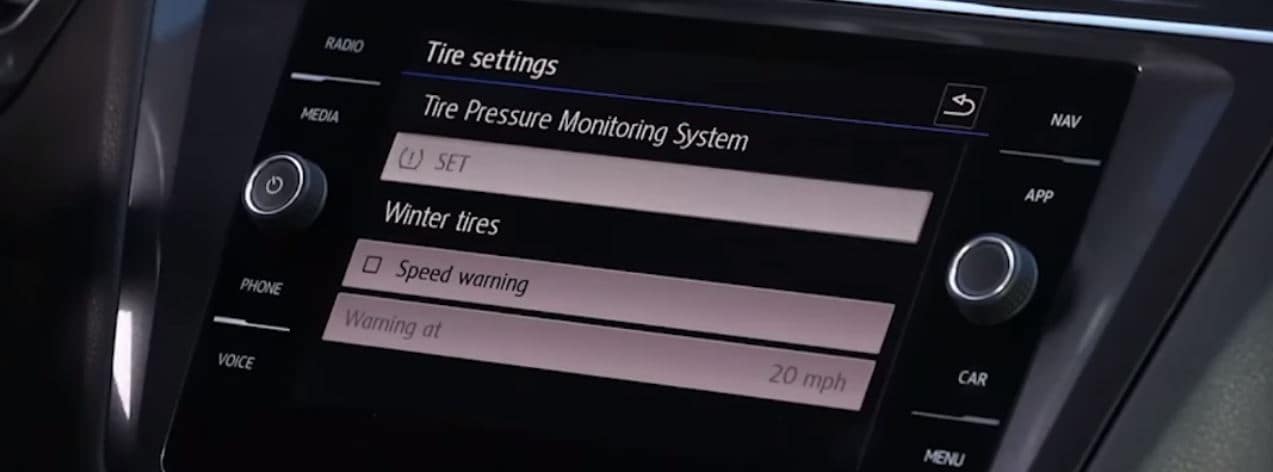 new vw tire pressure warning monitoring system to prevent collision