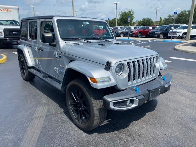 Used 2023 Jeep Wrangler 4xe Sahara 4XE with VIN 1C4JJXP6XPW661000 for sale in Kissimmee, FL