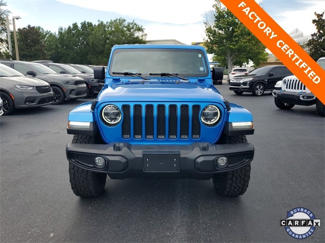 Certified 2021 Jeep Wrangler Unlimited Sahara Altitude with VIN 1C4HJXEM6MW694815 for sale in Kissimmee, FL