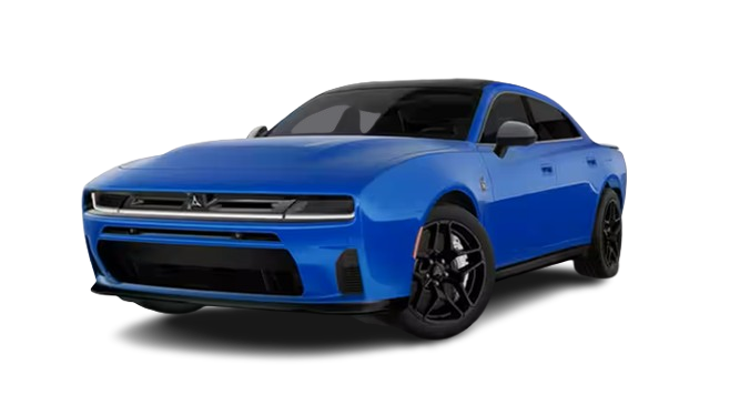 blue 4-door dodge charger