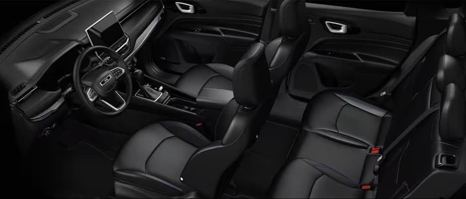 aerial shot of the Jeep Compass interior