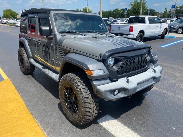 Used 2021 Jeep Wrangler Unlimited Sport S with VIN 1C4HJXDG9MW504727 for sale in Kissimmee, FL