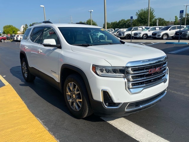 Used 2021 GMC Acadia SLT with VIN 1GKKNMLS7MZ172675 for sale in Kissimmee, FL