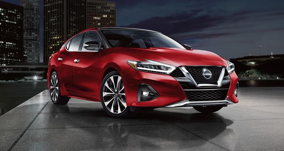 Red Nissan Maxima Platinum