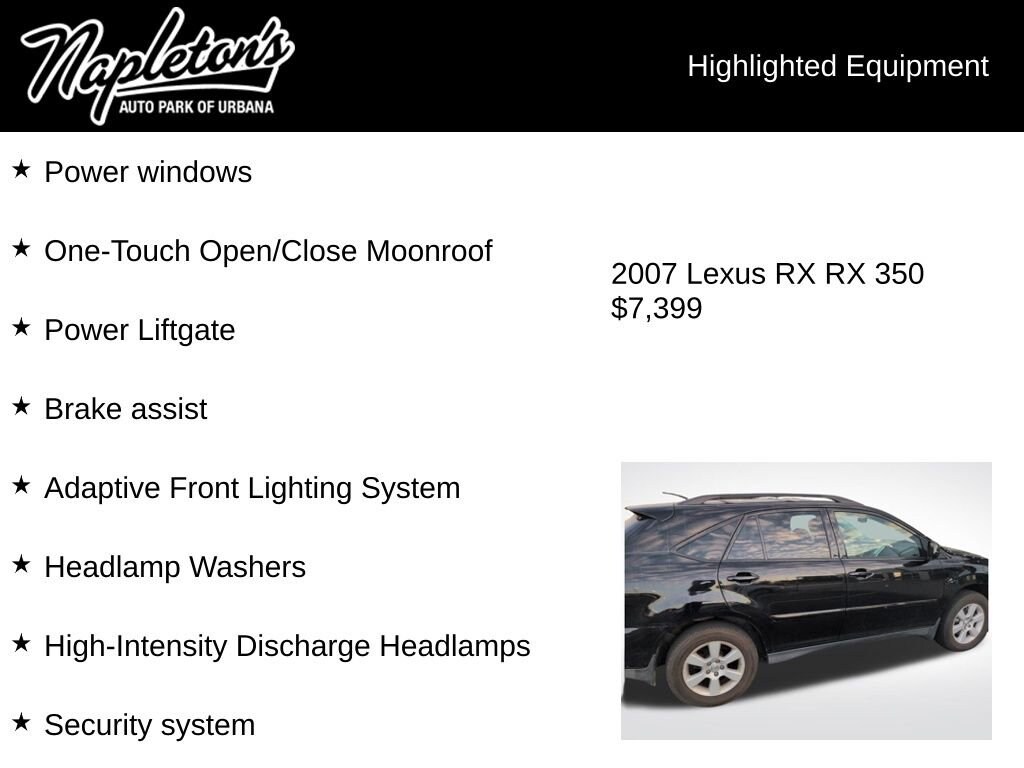 Used 2007 Lexus RX 350 Sport Utility