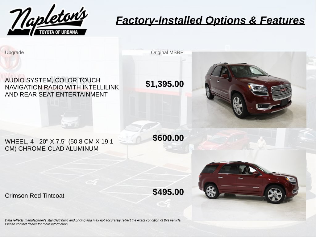 Used 2016 GMC Acadia Denali Sport Utility