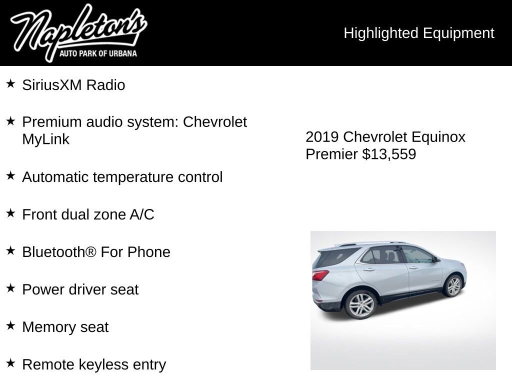 Used 2019 Chevrolet Equinox Premier Sport Utility