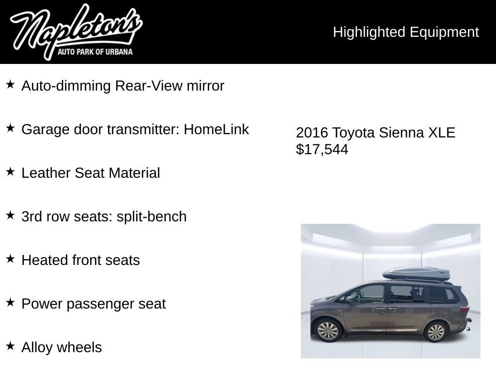 Used 2016 Toyota Sienna XLE Passenger Van