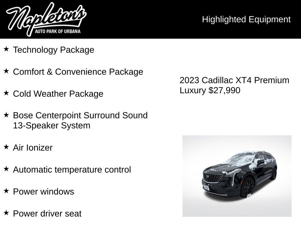 Used 2023 Cadillac XT4 Premium Luxury Sport Utility