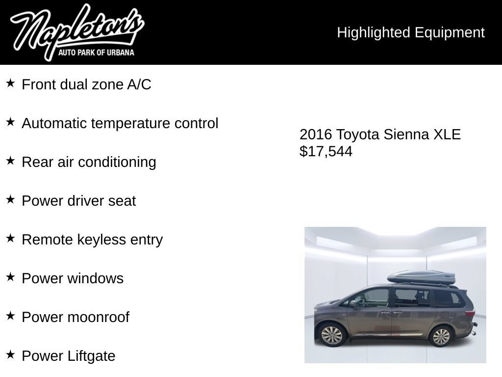 Used 2016 Toyota Sienna XLE Passenger Van