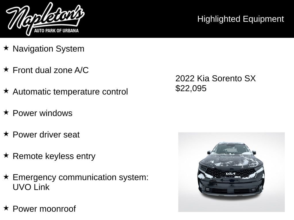 Used 2022 Kia Sorento SX Sport Utility