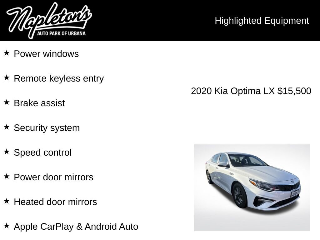 Used 2020 Kia Optima LX Sedan