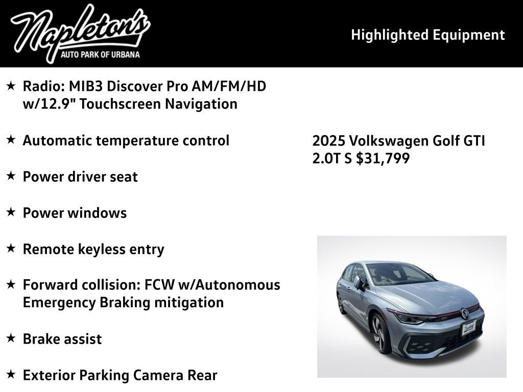 Used 2025 Volkswagen Golf GTI 2.0T S Hatchback
