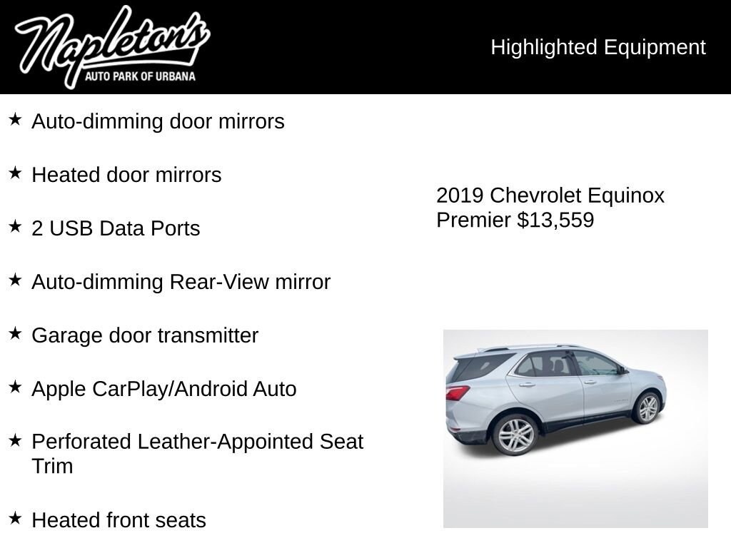 Used 2019 Chevrolet Equinox Premier Sport Utility