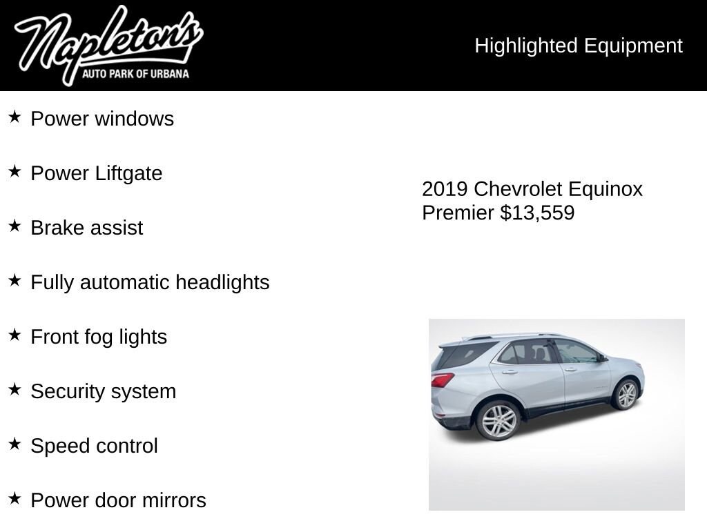 Used 2019 Chevrolet Equinox Premier Sport Utility