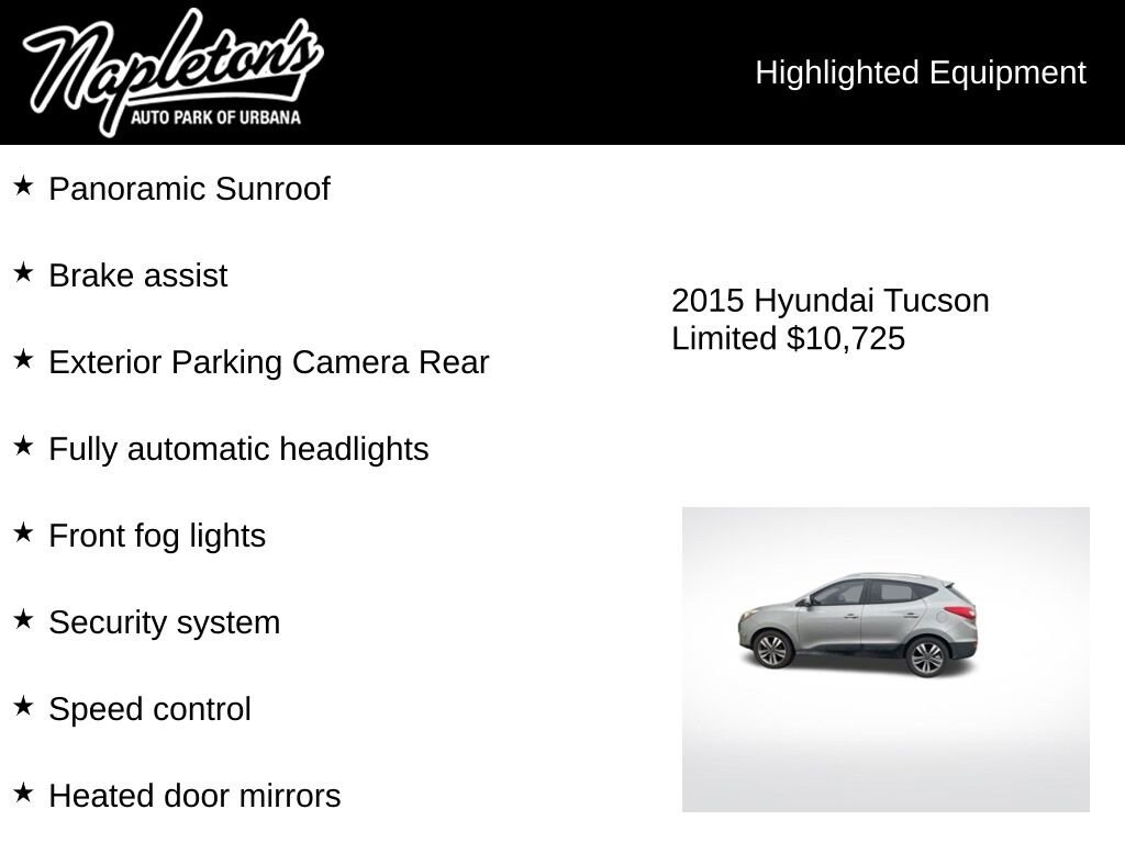 Used 2015 Hyundai Tucson Limited Sport Utility