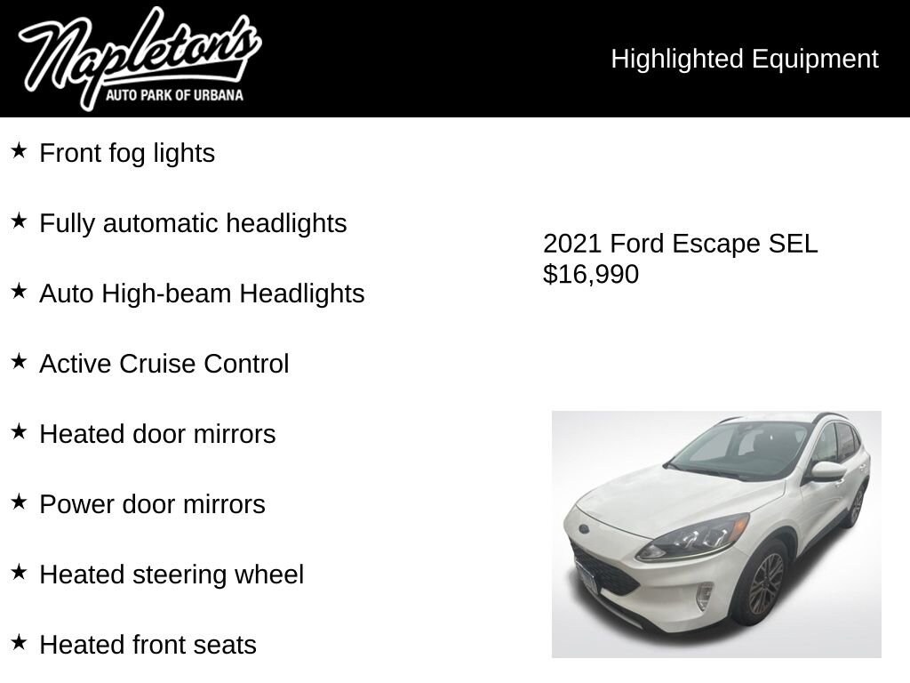 Used 2021 Ford Escape SEL Sport Utility