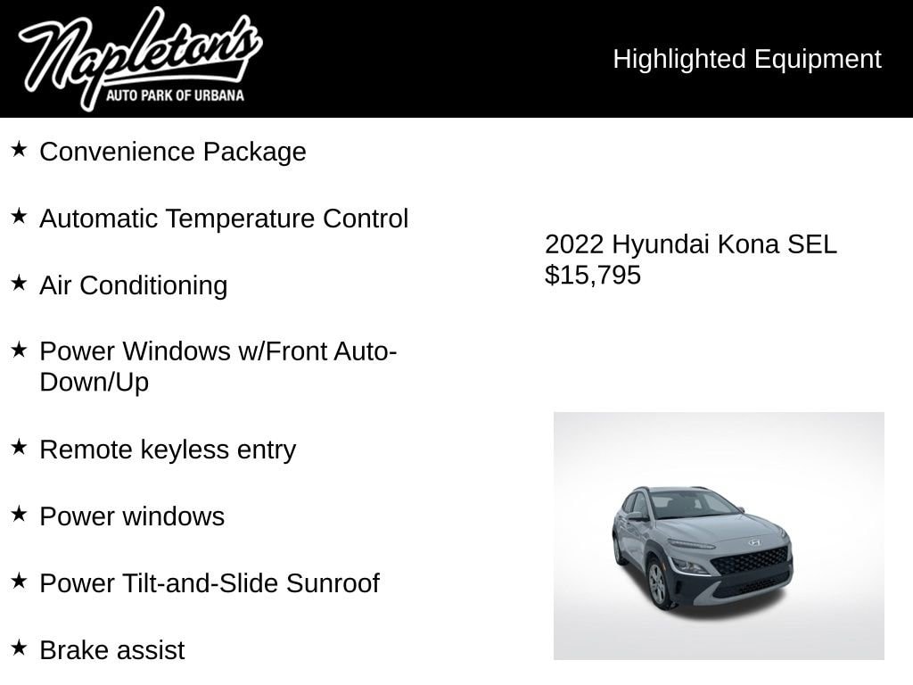 Used 2022 Hyundai Kona SEL Sport Utility