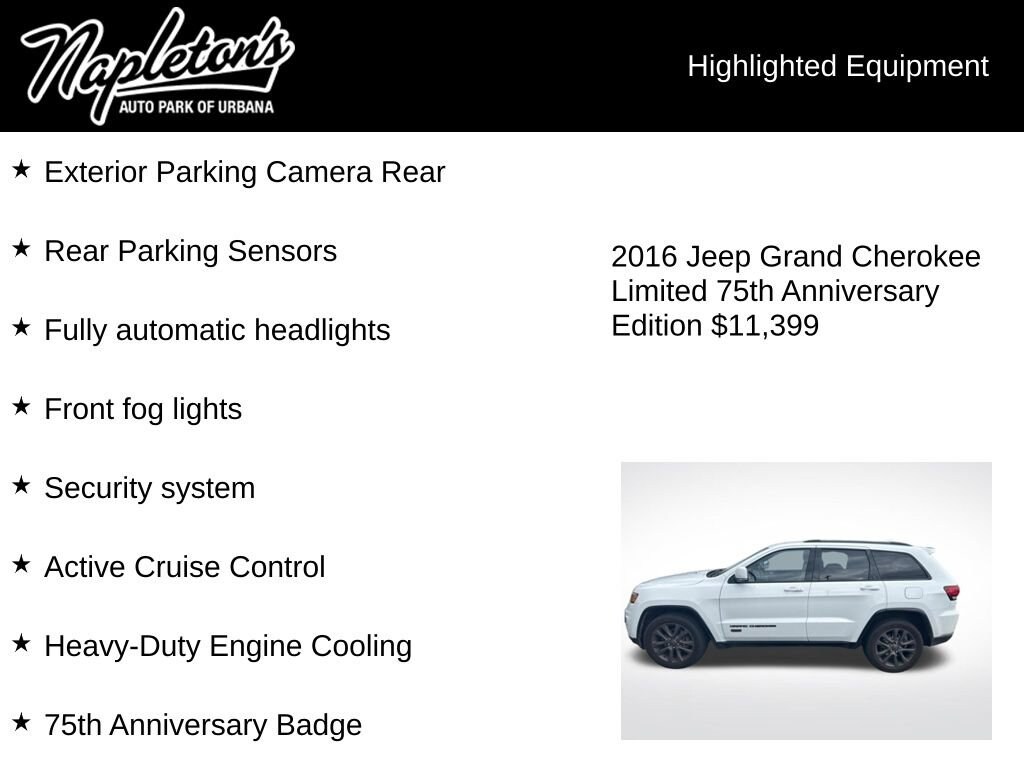 Used 2016 Jeep Grand Cherokee Limited Sport Utility
