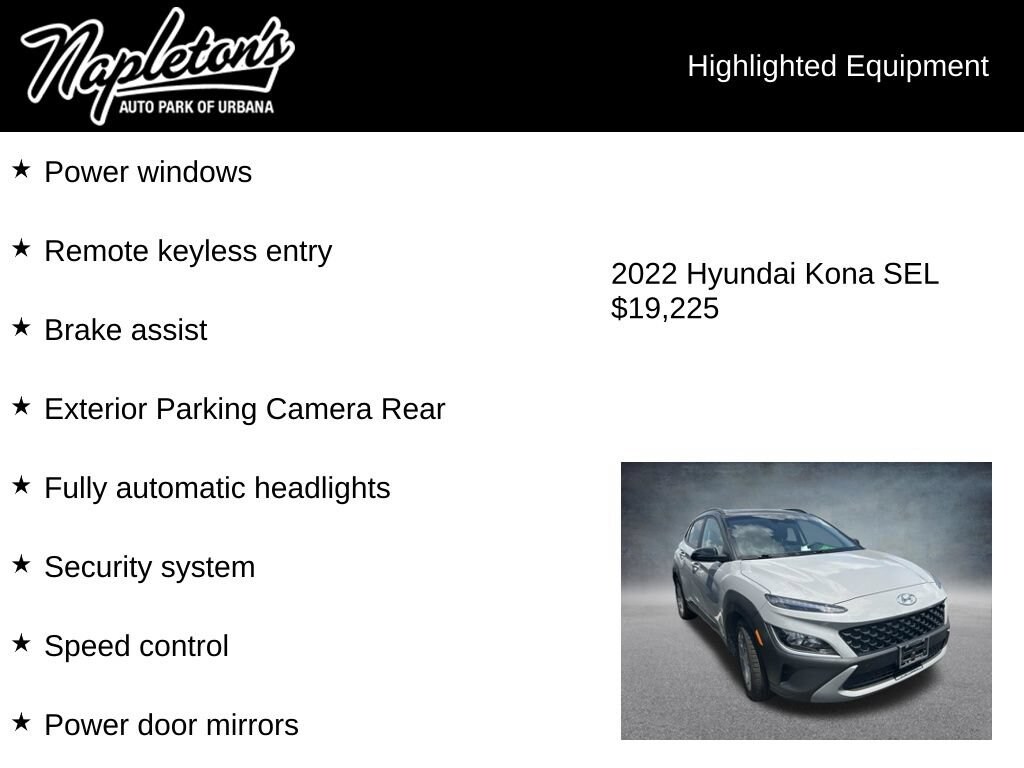 Used 2022 Hyundai Kona SEL Sport Utility