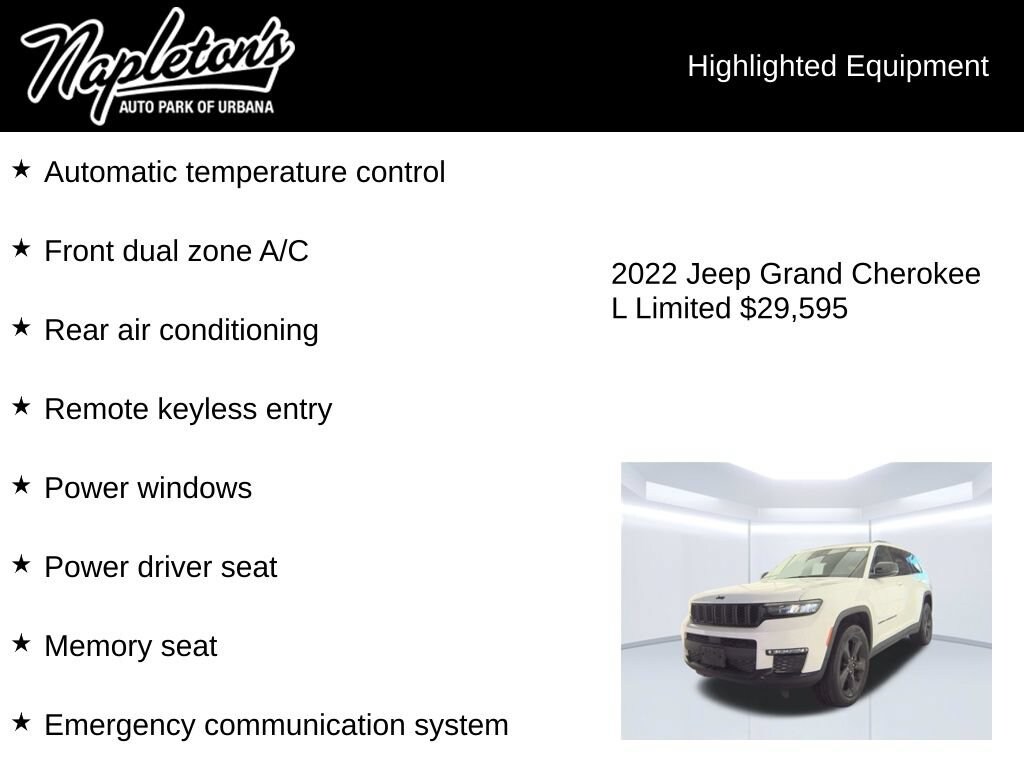 Used 2022 Jeep Grand Cherokee L Limited Sport Utility
