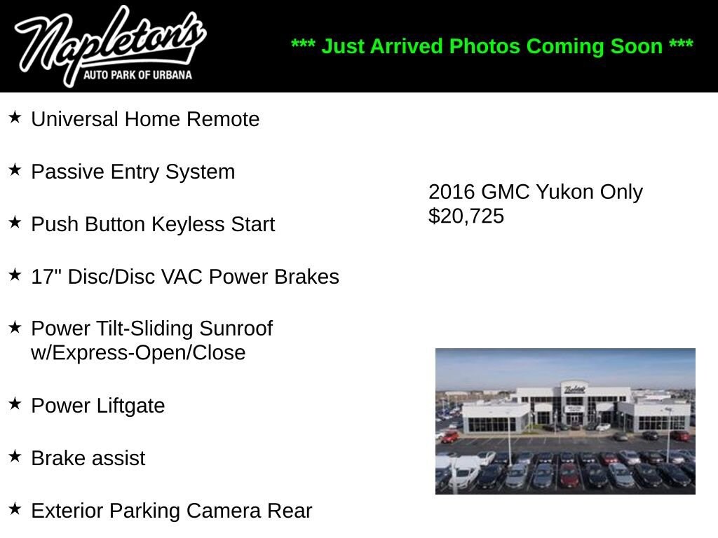 Used 2016 GMC Yukon SLT Sport Utility