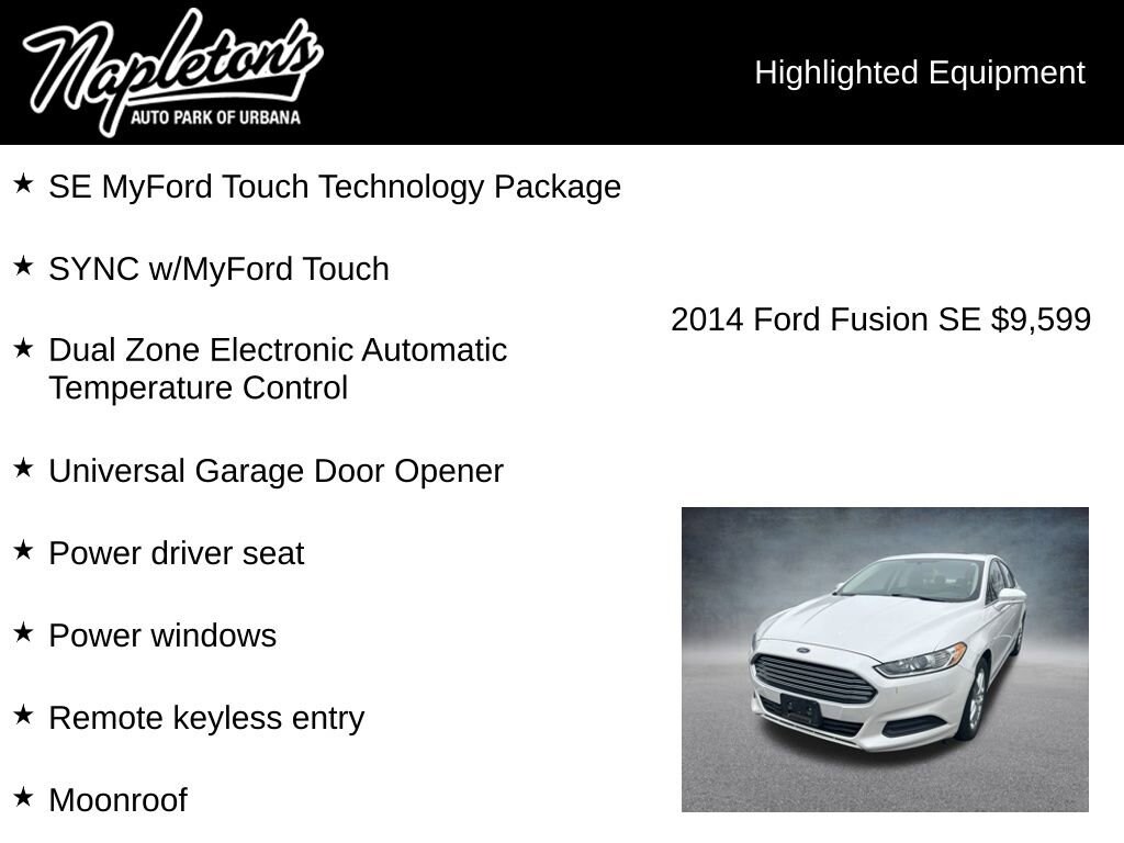 Used 2014 Ford Fusion SE Sedan