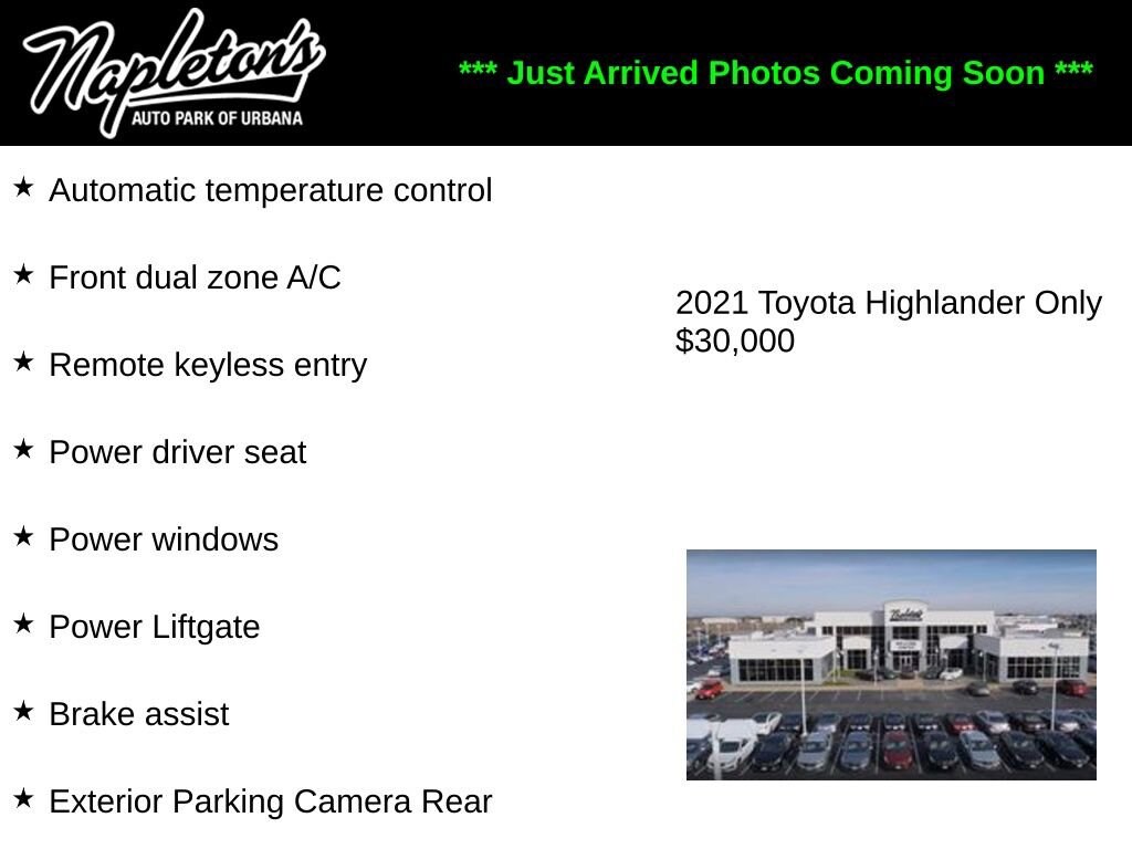 Used 2021 Toyota Highlander XLE Sport Utility