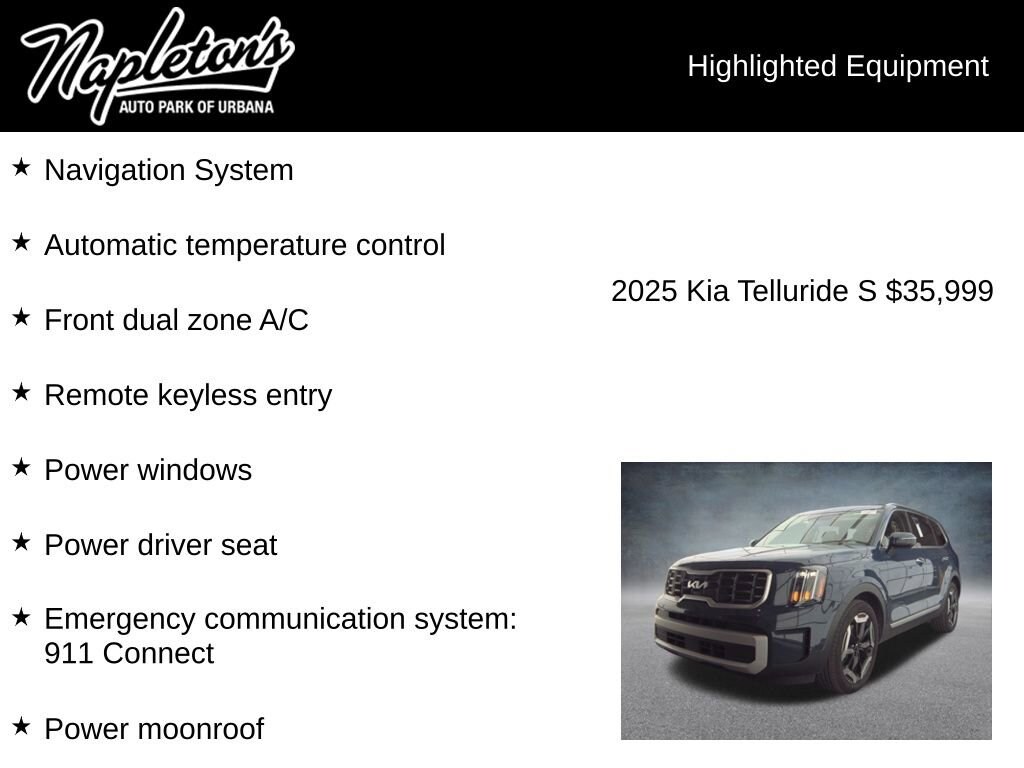 Used 2025 Kia Telluride S Sport Utility