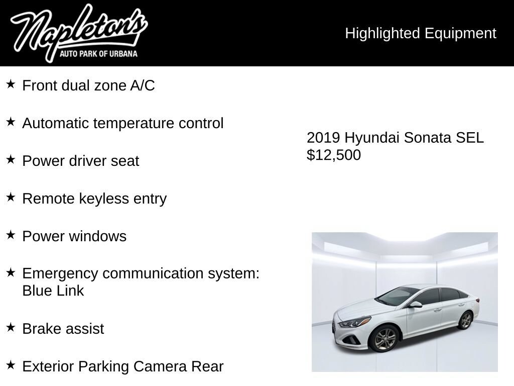 Used 2019 Hyundai Sonata SEL Sedan